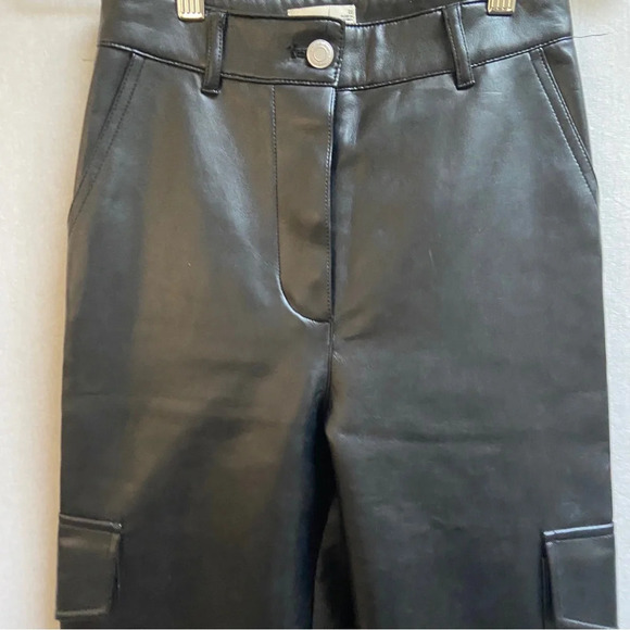 Wilfred Aritzia Modern Vegan Leather High rise Cargo Pants Sz 00 - Picture 4 of 15